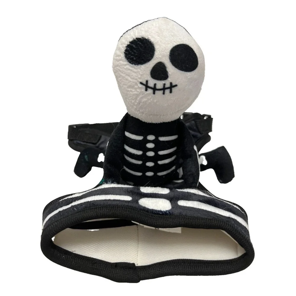 FUZZYARD - NWOT  Skeleton Pet Costume - HALLOWEEN Comfy DOG HARNESS sz S